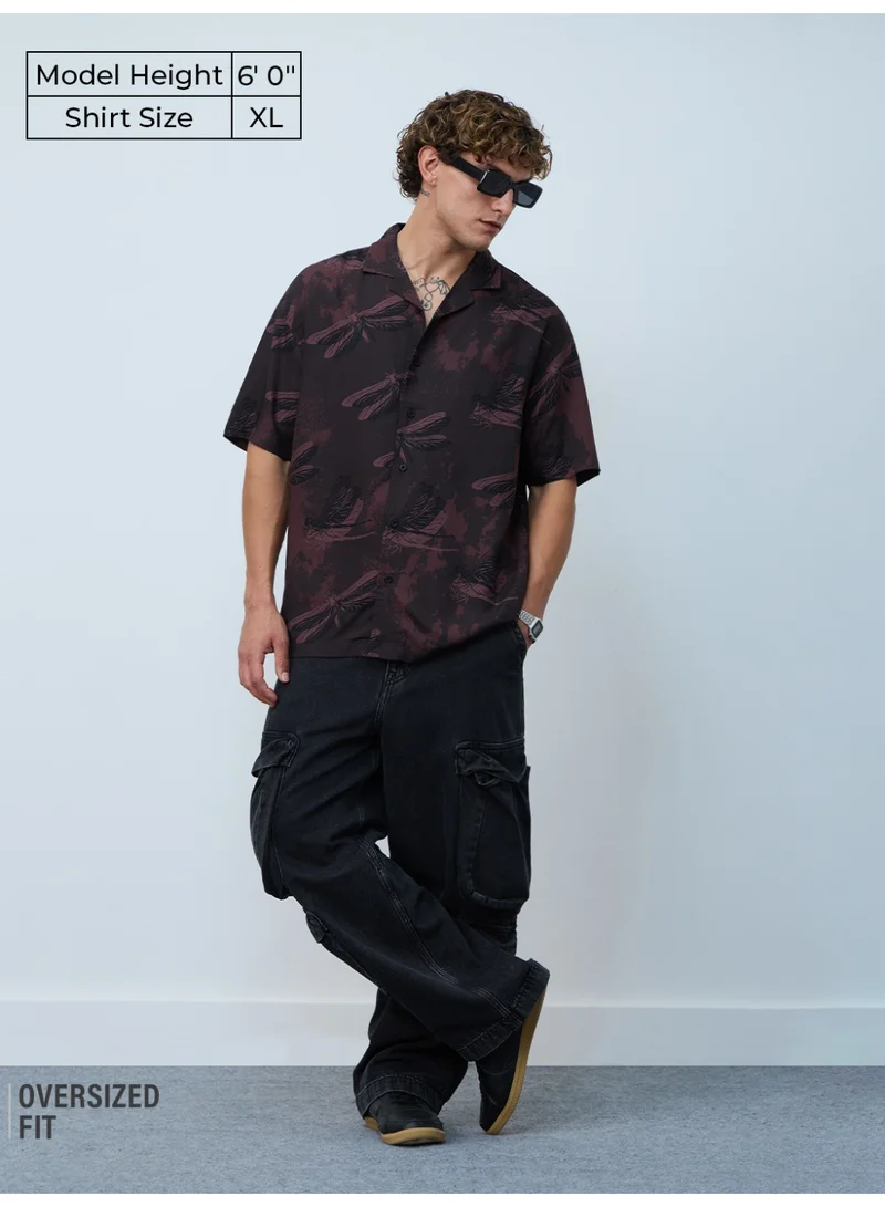 The Souled Store  Oversized Shirt: Dragonfly Men  | Best Price UAE